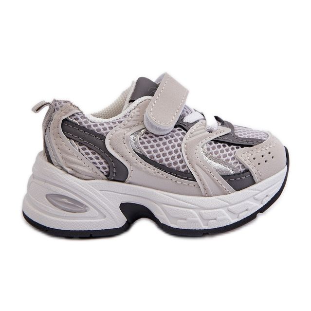 Baskets Velcro Enfant Chaussures De Sport Gris Rulagia