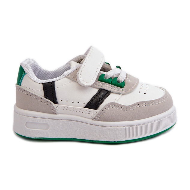 Chaussures de sport classiques pour enfants Marlin blanc et vert blanche