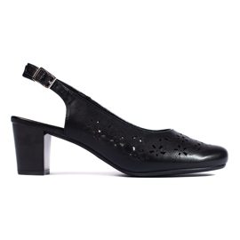 Sergio Leone Escarpins femme noirs ajourés