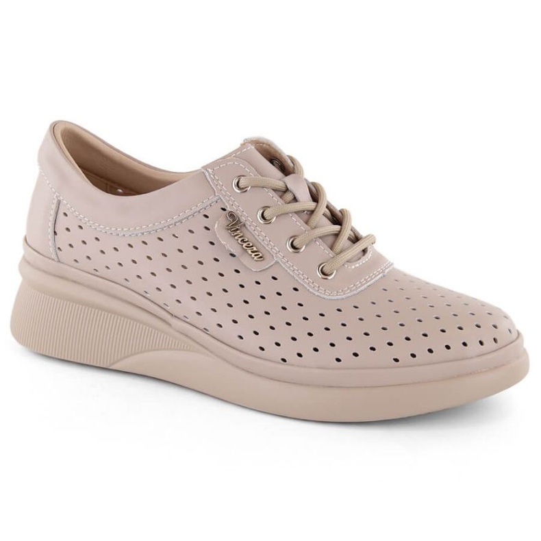 Vinceza W JAN274B chaussures ajourées en cuir beige