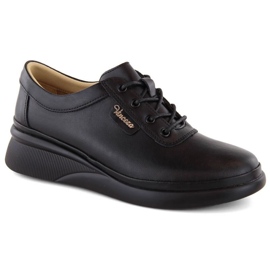 Vinceza W JAN314A chaussures en cuir noir le noir