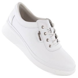 Vinceza W JAN314B chaussures en cuir blanc blanche