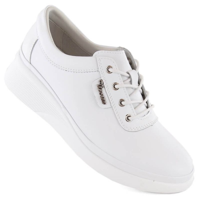 Vinceza W JAN314B chaussures en cuir blanc blanche