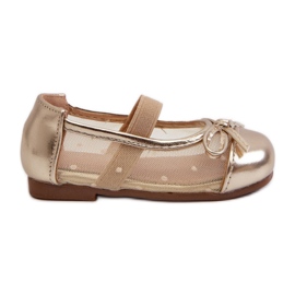 Ballerines enfant à nœud, dorées Jellema d'or