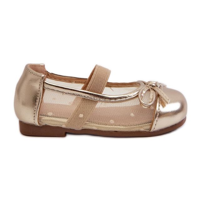 Ballerines enfant à nœud, dorées Jellema d'or