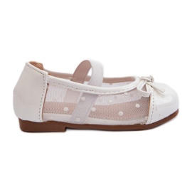 Ballerines enfant avec nœud, blanc Jellema blanche