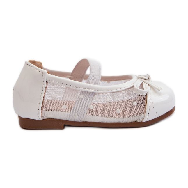 Ballerines enfant avec nœud, blanc Jellema blanche