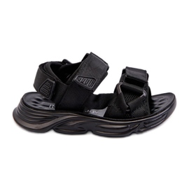 Sandales pour enfants avec fermeture velcro, Noir Orretta