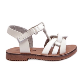 Sandales pour enfants avec fermeture velcro, Blanc Marimona