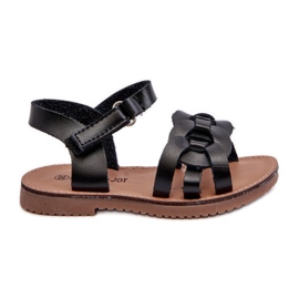 Sandales pour enfants avec fermeture velcro, Noir Venikoria
