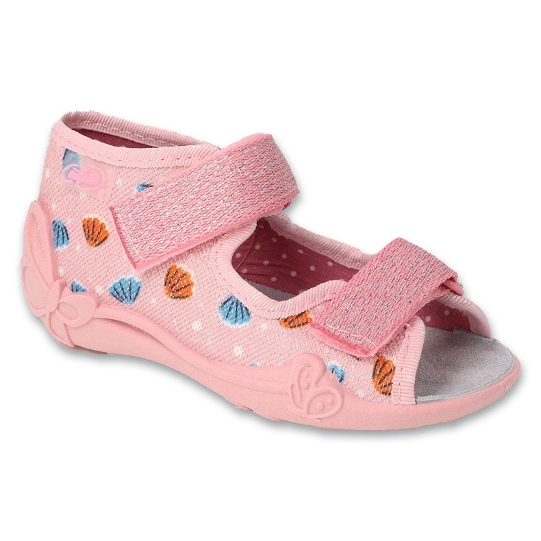 Sandales enfant Befado 342P058, rose avec coquillages