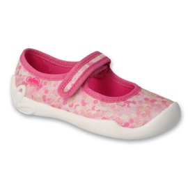 Befado chaussons enfants avec velcro 114Y527 rose Befado chaussons enfants avec velcro 114Y527 rose