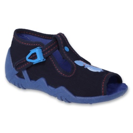 Befado chaussons enfant avec fermoir 217P123, bleu marine Befado chaussons enfant avec fermoir 217P123, bleu marine