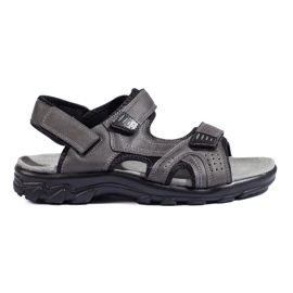 Sandales homme grises avec velcro