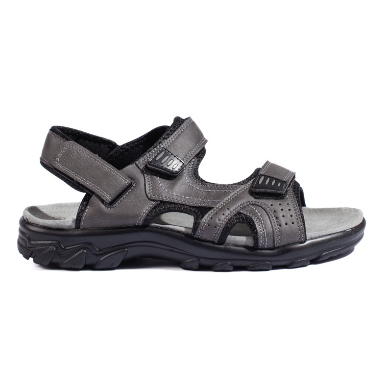 Sandales homme grises avec velcro