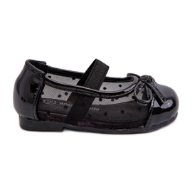 Ballerines enfant avec nœud, Noir Jellema