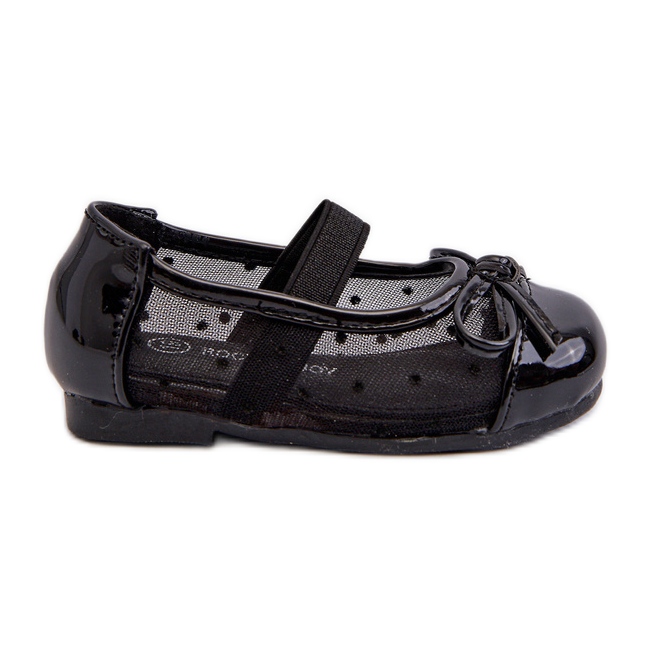 Ballerines enfant avec nœud, Noir Jellema le noir