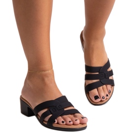 Mules à talons hauts Lidiene noires le noir