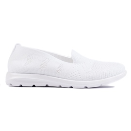 Slip-on femme en textile blanc