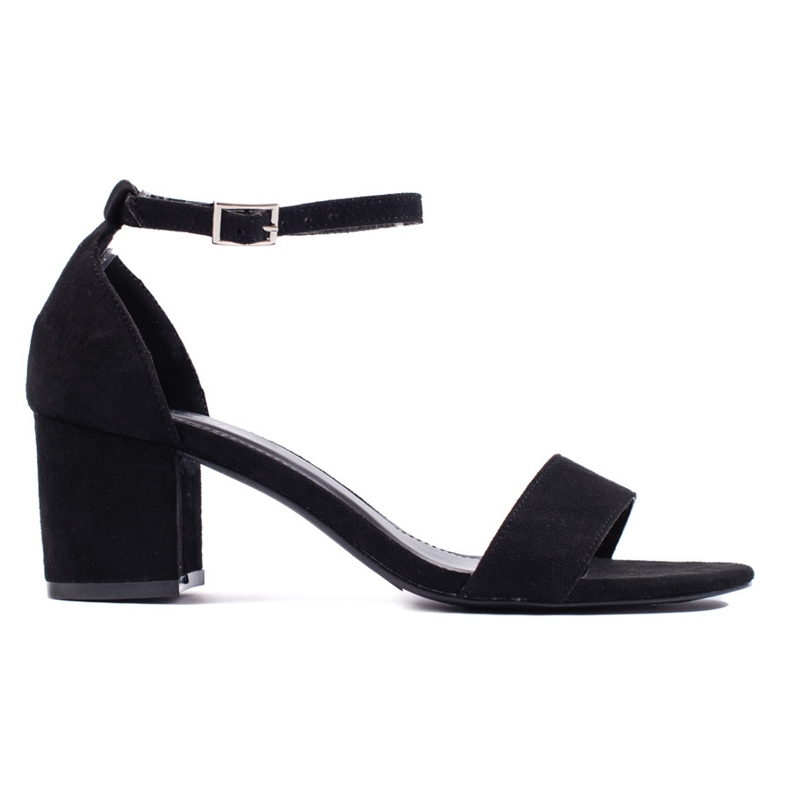 Seastar Sandales à talons hauts en daim noir le noir