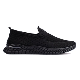 Baskets femme en textile noires