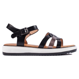 Sandales plateforme femme noires le noir