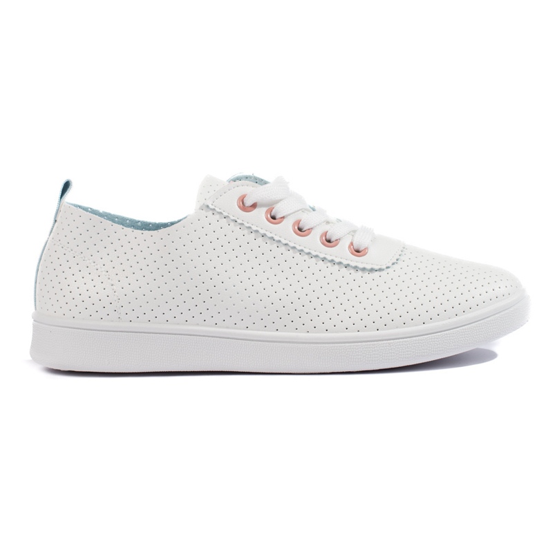Baskets femme classiques ajourées blanches