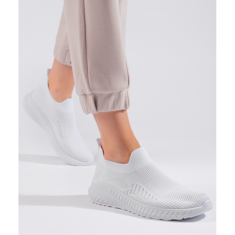 Chaussures de sport slip-on femme blanches Chaussures de sport slip-on femme blanches