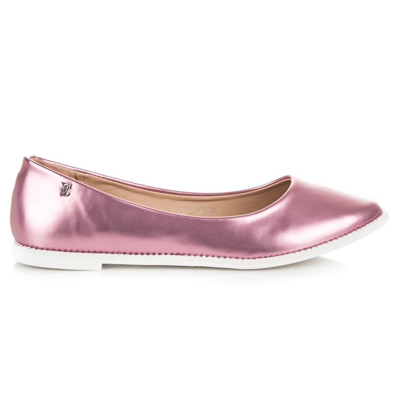 Vices Ballerines pointues brillantes rose