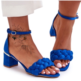 Seastar Sandales tressées en daim bleu Essenza