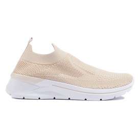 Chaussures de sport en textile beiges Chaussures de sport en textile beiges