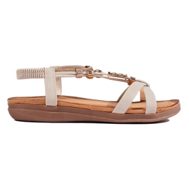 Sandales beiges femme