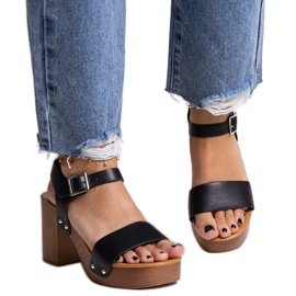 Sandales à talons hauts Adilar massives noires le noir