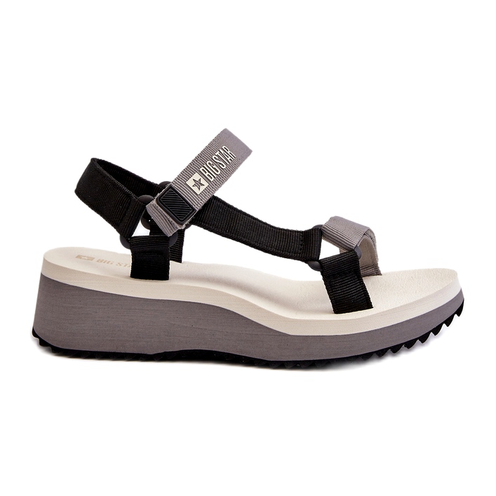 Sandales Femme Sur Plateforme Et Compensée Big Star NN274A054 Gris