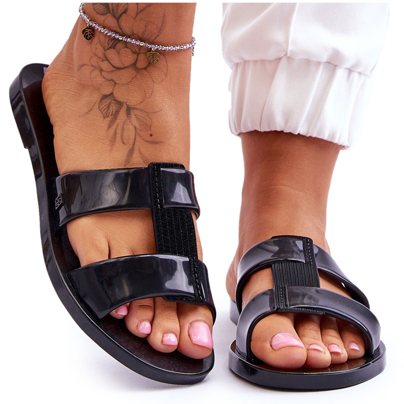 Flip végétalien pour femmes -flops zaxy jj285263 noir le noir
