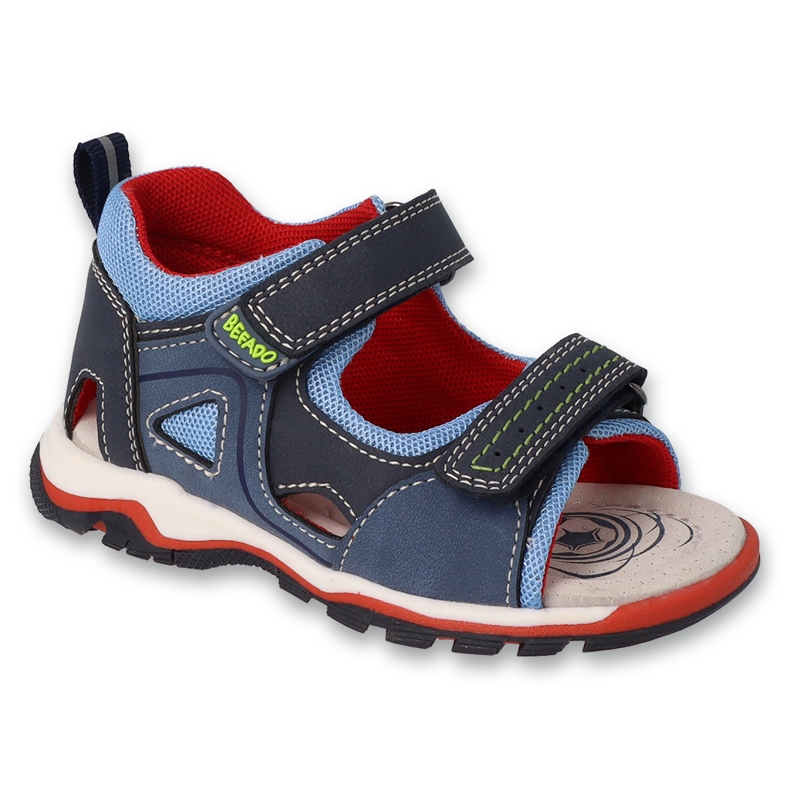 Befado Béfado Sandals garçons en cuir insert pour velcro 170p100 bleu marine Befado Béfado Sandals garçons en cuir insert pour velcro 170p100 bleu marine