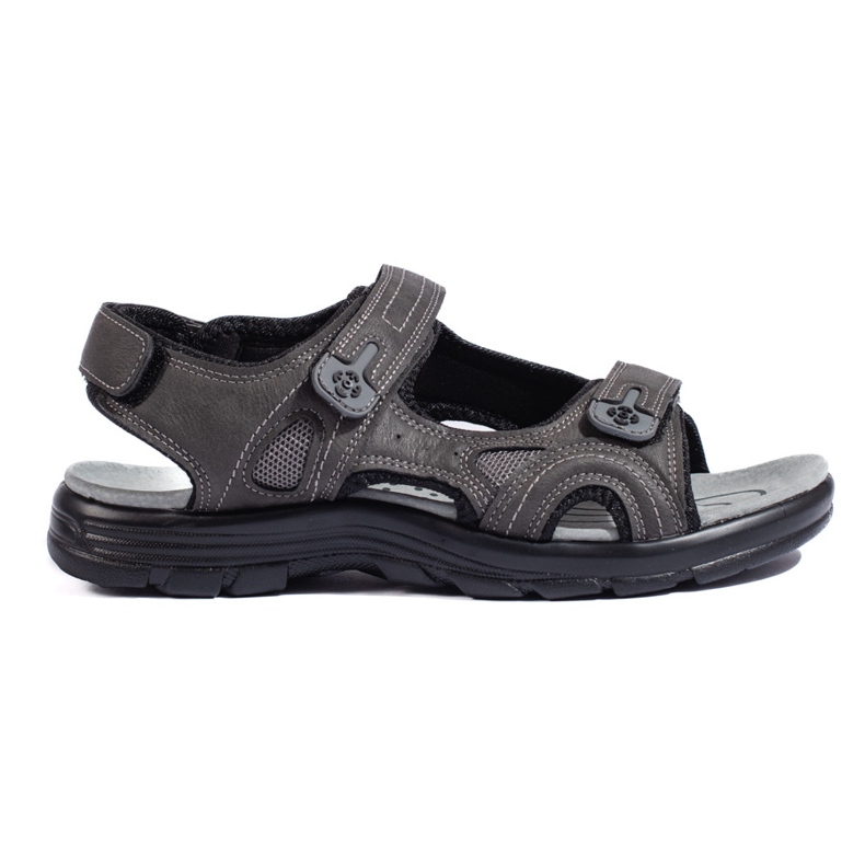 Sandales de sport pour hommes avec velcro gris