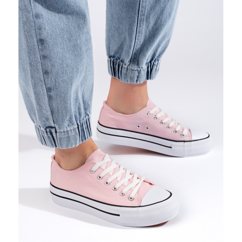 Baskets roses femme