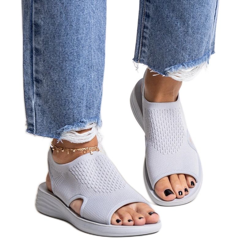 Sandales à plateforme grises de Rawia Sandales à plateforme grises de Rawia