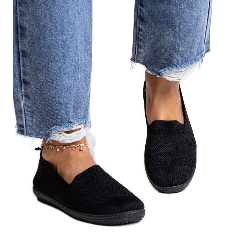 Baskets à enfiler en tissu Shadhi noires le noir Baskets à enfiler en tissu Shadhi noires le noir