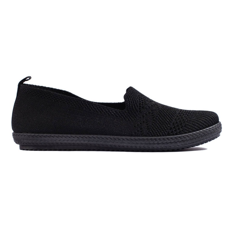 Slip-on femme en tissu noir le noir
