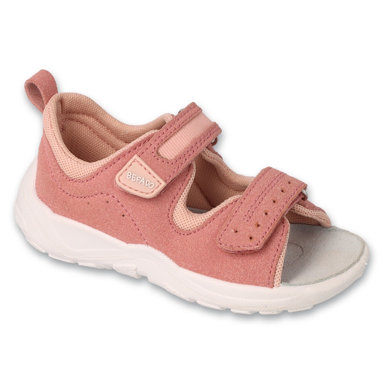 Sandales enfants Befado avec empiècement en cuir 721P025 rose