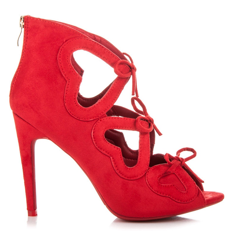 Vices Sandales femme à lacets rouge