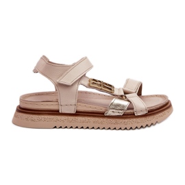 Zazoo 50103 Sandales en cuir pour femme sur plateforme, Beige Zazoo 50103 Sandales en cuir pour femme sur plateforme, Beige
