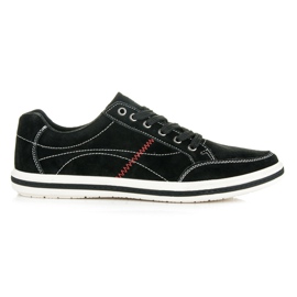 Mazaro Baskets en cuir le noir