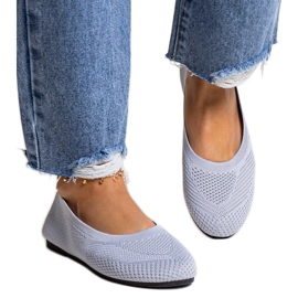 Ballerines en tissu gris de Yafia