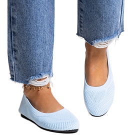 Ballerines en tissu bleu de Yafia