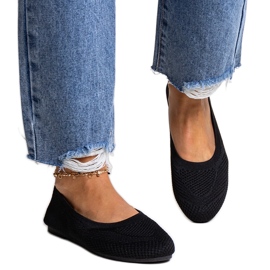 Ballerines en tissu noir de Yafia