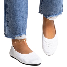 Ballerines en tissu blanc de Yafia