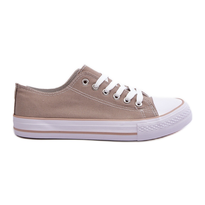 Baskets basses Material Classic pour femmes beige foncé Lennabella
